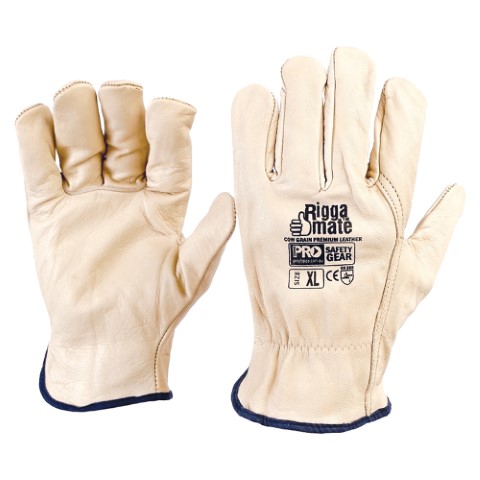 PROCHOICE RIGGAMATE NAT COWGRAIN GLOVES CUT RESIST LINER PALM 2XL